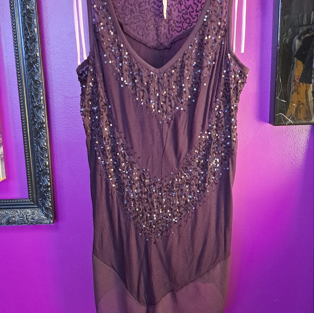 Willow & Clay Purple Sequin Sleeveless Top. Size Medium - Picture 5 of 7